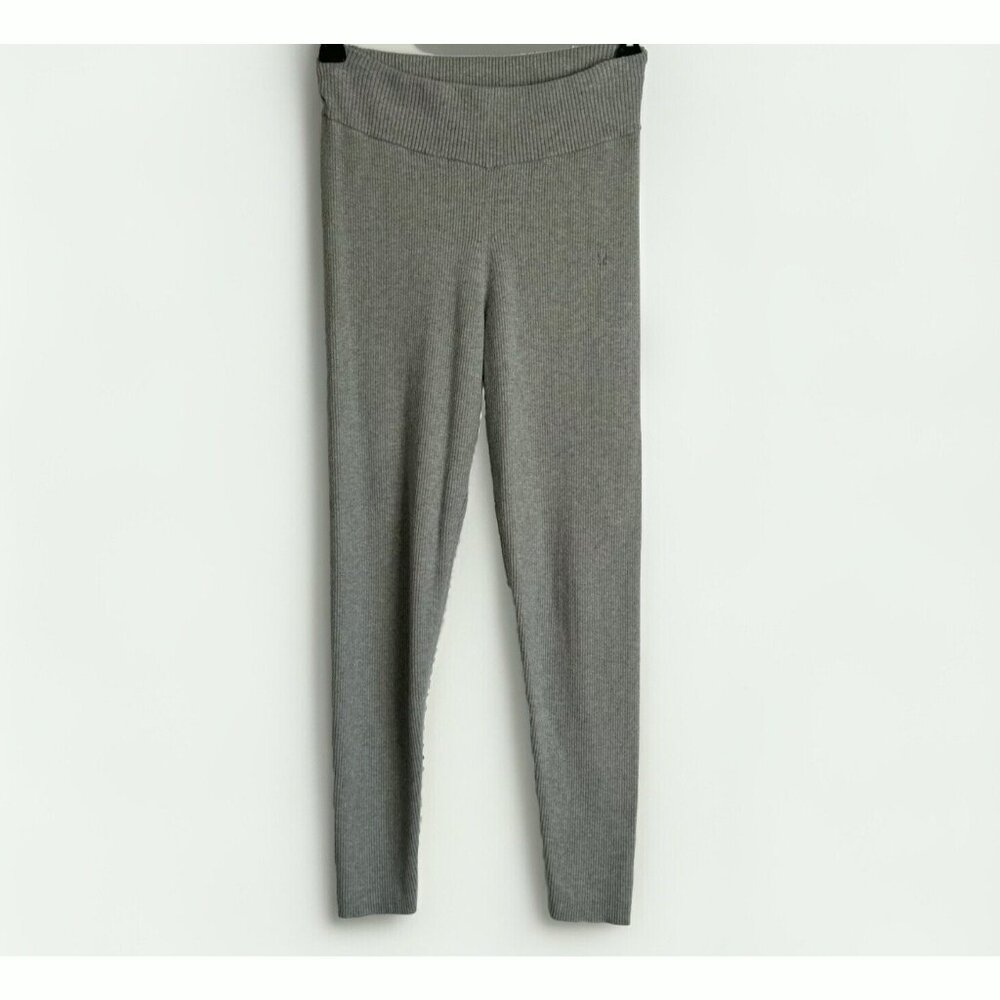 Tommy John Women’s Ribbed Sweater Leggings Gray Sz Small Loungewear Quiet Luxury